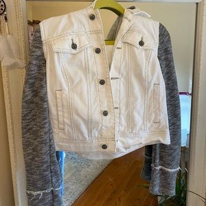 Free people jean jacket / hoodie